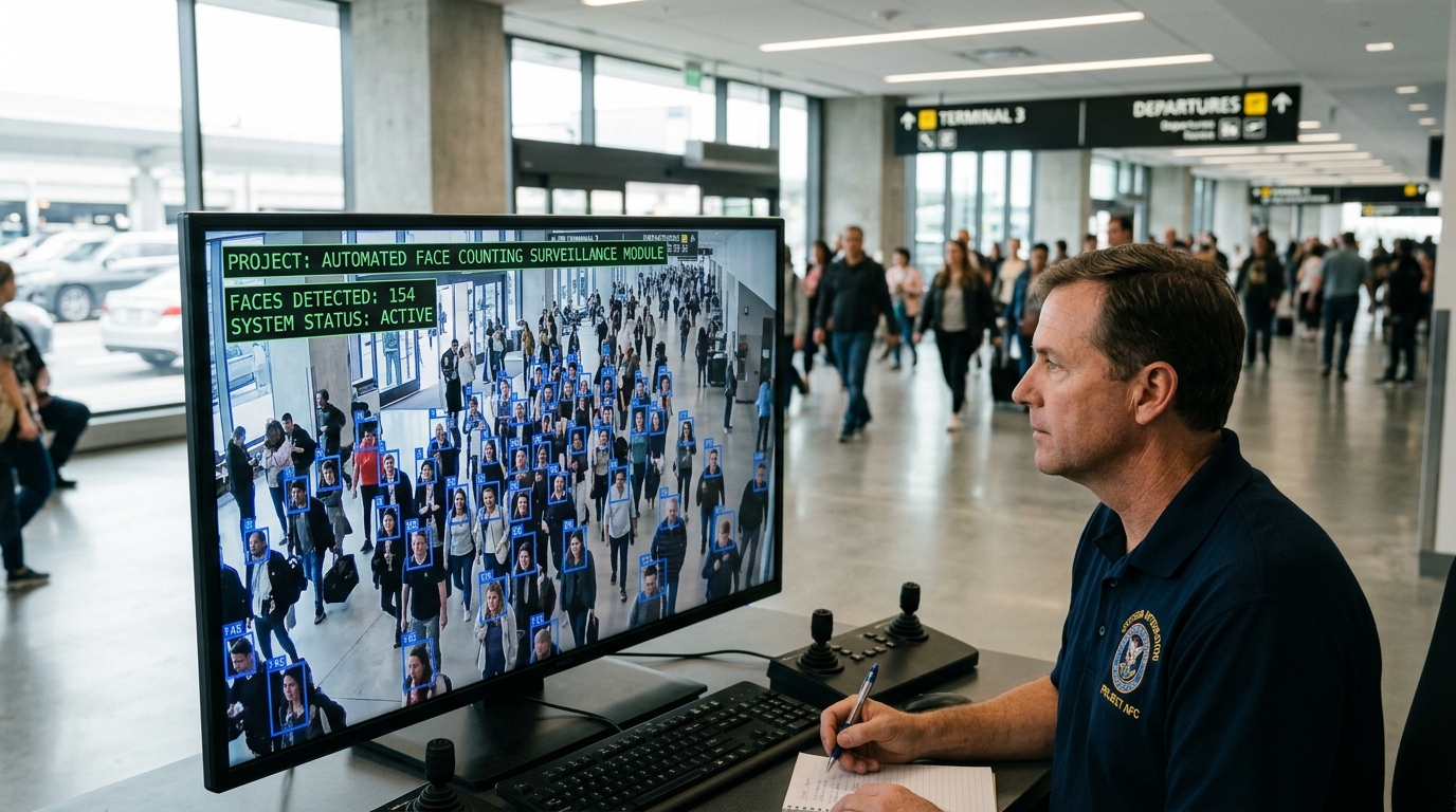 Automated Face Counting Surveillance Module